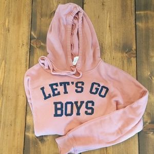 Women's Bella + Canvas Let's Go Boys Pink Hoodie